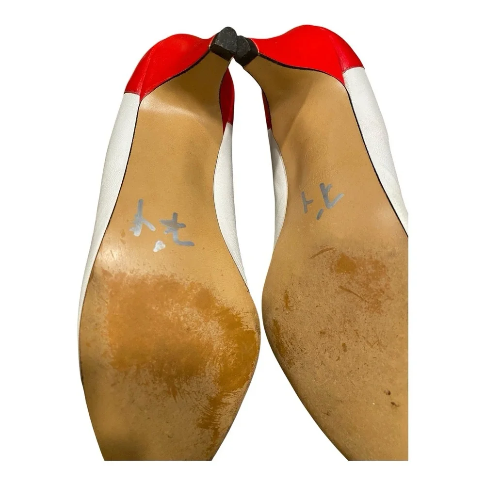 Vintage Naturalizer‎ Women's Heels Size 7.5 Red White Pump